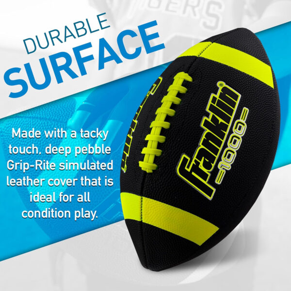 689a3d5477e57de86ad2056e22b4360af98bae4cf858de9ba003e.jpg Franklin Sports Youth + Adult Footballs - Extra Grip 1000 Official Size, Junior + Pee Wee Kids - 1 + 12 Packs