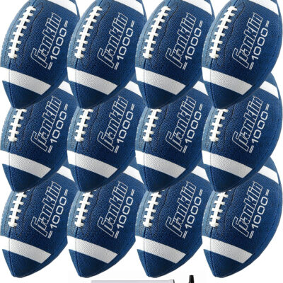 689a3d5c293a2166df61eaa655cb340e980acf439c5ea416fc18b.jpg Franklin Sports Youth + Adult Footballs - Extra Grip 1000 Official Size, Junior + Pee Wee Kids - 1 + 12 Packs