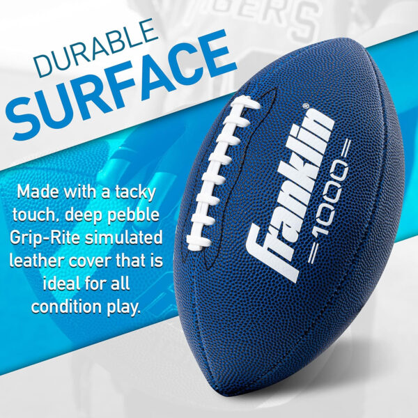 689a3d72e37d61c49e1a1eabda3a8b9fcfc3b511efa30dd0500b6.jpg Franklin Sports Youth + Adult Footballs - Extra Grip 1000 Official Size, Junior + Pee Wee Kids - 1 + 12 Packs
