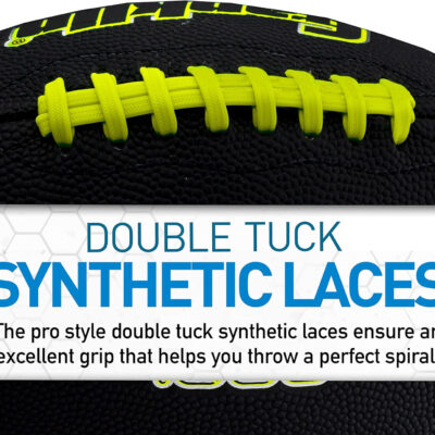 689a3d8be4009fd98d4f0820d58a0a3437ebefa87c3612db10bda.jpg Franklin Sports Youth + Adult Footballs - Extra Grip 1000 Official Size, Junior + Pee Wee Kids - 1 + 12 Packs
