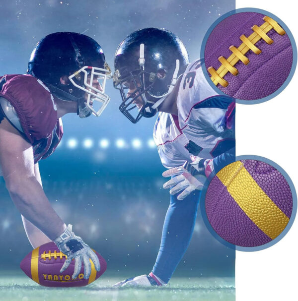 689a3e464341fb8699b3a065e509906e5738ac06964e867938099.jpg 6 Pack Football Size 6/9 Official Sized Ball with Textured Grip for Youth High School&College Practice, Match and Scrimmage Play Indoors & Outdoors All Weather Use with Pump