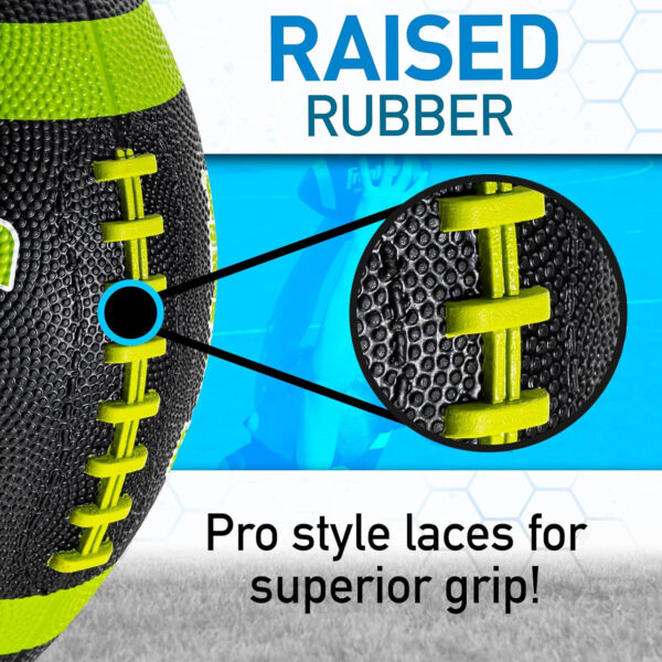 689a3ea88dcccb9a3a9706fd1cfd35c2944e05172acbceb5c7cd8.jpg Franklin Sports Kids Junior Grip-Rite Youth Junior Size Rubber Footballs - Peewee Kids Durable Outdoor Footballs - Single & Bulk Packs Available