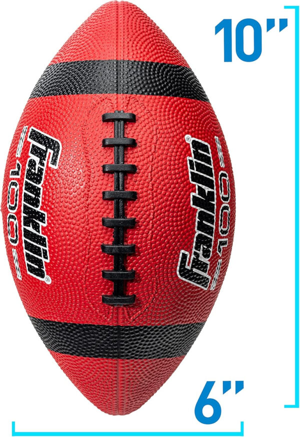 689a3eb39b3eaf76a9dd7dc4b40e4596f59540077fc9fd897072e.jpg Franklin Sports Kids Junior Grip-Rite Youth Junior Size Rubber Footballs - Peewee Kids Durable Outdoor Footballs - Single & Bulk Packs Available