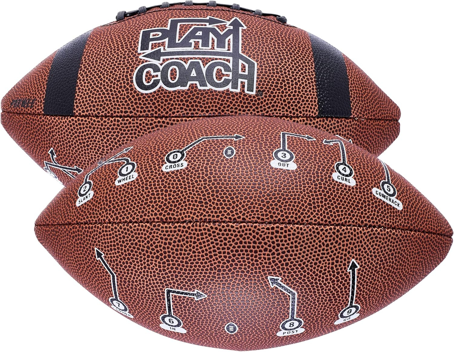 Youth Football in Junior & Peewee Sizes with 10 Basic Passing Routes for Kids 6 to 12 - Endorsed by Drew Brees, Leather Kids and Beach Football, Junior and Peewee Sizes