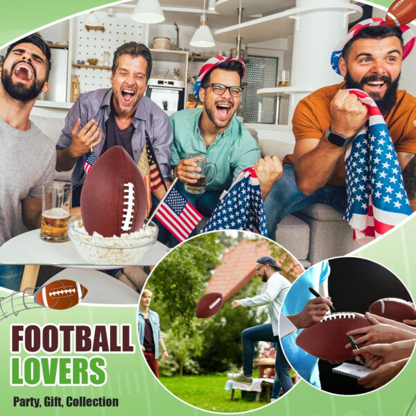 689a3fc38e2f6b3acacd17a5115fd8aa000aa5dc1e084c8bf1df1.jpg Syhood 12 Pack Composite Leather Footballs Official Size Footballs Bulk Leather Inflatable Football with Pump Regulation Highschool College Football for Training and Recreational Play