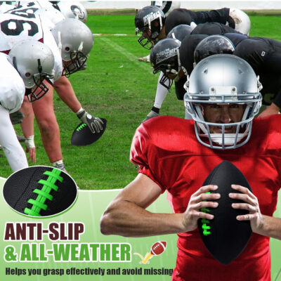 689a3fcc39da7cf6c030a97f3adb8171ad7c362c60636d88f48ca.jpg Syhood 12 Pack Composite Leather Footballs Official Size Footballs Bulk Leather Inflatable Football with Pump Regulation Highschool College Football for Training and Recreational Play