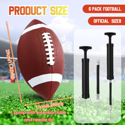 689a3fee67e730d9c6e63afebd77ed2cf34e6576fb893f8a82f44.jpg Jerify Composite Leather Footballs Official Size Composite Leather Balls Leather Inflatable Footballs with Pump Indoor Outdoor Footballs Bulk for Training and Recreational Play