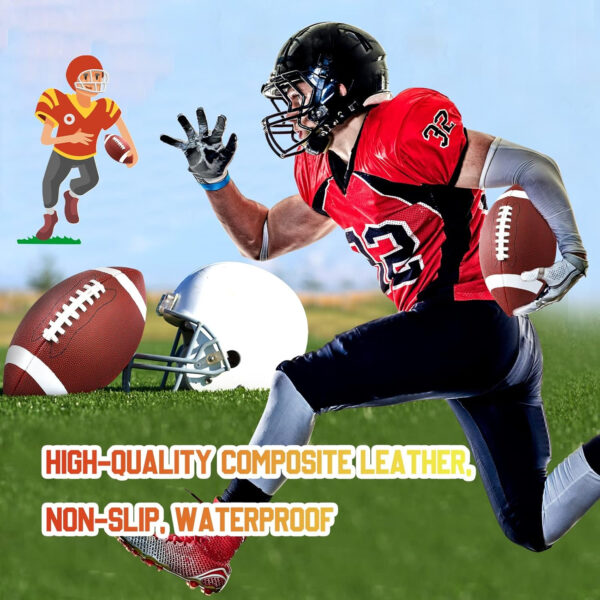 689a3ff0ceedca5cbad0d061d2dd5a8e990df3833aa5489643a54.jpg Jerify Composite Leather Footballs Official Size Composite Leather Balls Leather Inflatable Footballs with Pump Indoor Outdoor Footballs Bulk for Training and Recreational Play