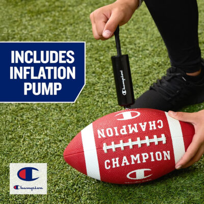 689a404a1043abd285ce4189e3ea3635418d45e5cfbf783c63b55.jpg Champion Blitz Football, All-Weather Football, Enhanced Grip, Durable Rubber Cover and Molded Laces, for Outdoor Sports & Training, Includes 6 Ball Pump