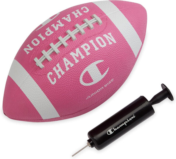 689a40656ea506172665967014e90d7b1337bee9e057dbe61713e.jpg Champion Blitz Football, All-Weather Football, Enhanced Grip, Durable Rubber Cover and Molded Laces, for Outdoor Sports & Training, Includes 6 Ball Pump