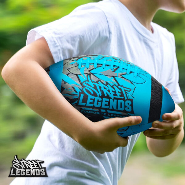 689a410d9684fc25e4872fc30ed9bf01faef17eb9db4e1f7677a8.jpg Street Legends Youth Football for Kids, Graffiti Printed Composite Leather Size 8 Football- Includes Pump, Made for Training, Practicing, & Recreational Play
