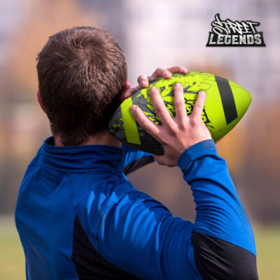 689a412e3fd54690d322941b6bc19497d3db8649d72a49508352d.jpg Street Legends Youth Football for Kids, Graffiti Printed Composite Leather Size 8 Football- Includes Pump, Made for Training, Practicing, & Recreational Play