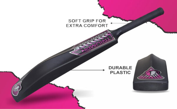 Cricket Full Size Bat for All Age Groups - PVC/Plastic Bat for Tennis & Wind Balls