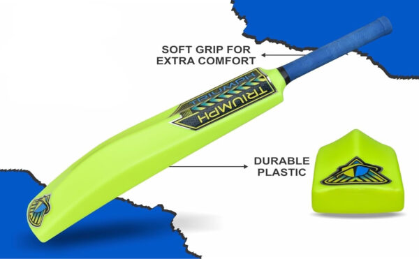 Cricket Full Size Bat for All Age Groups - PVC/Plastic Bat for Tennis & Wind Balls