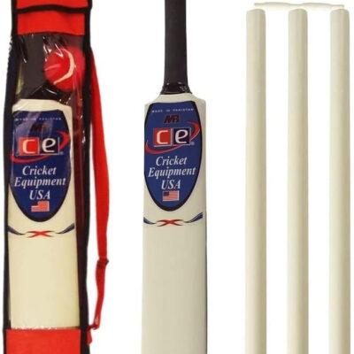 689a43728d9c17be9b637347359d6ef89032ab3921b9d7c6b7365.jpg Junior Cricket Bat Set Wooden Gift Size 4, 6 Includes Stumps Ball Bat Carrying Bag