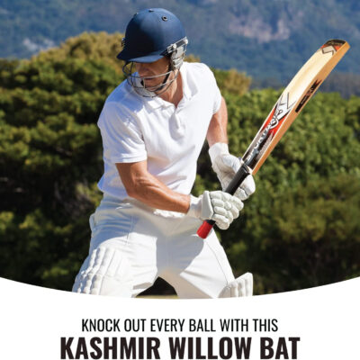 SPORTAXIS Wooden Kashmir Willow Cricket Bat with a Foam-Padded Bag- Strong, Lightweight, Ideal Training/Practice for Home/Club Play/Beach/Backyard Cricket