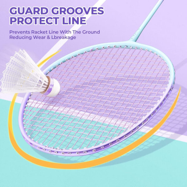 689a4550e08300135e9dfc4cdc6b6bf61b0f1b57e641baf73d353.jpg HIRALIY Badminton Rackets Set for Backyards, Lightweight Badminton Set of 2/4, Includ Rackets, Birdies, 1 Carrying Bag, Outdoor Games for Adults Family Kids Beginners