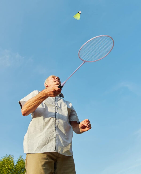 689a45ad40ba227c87c85366d784f1df4f8fa36544fae3d90e79c.jpg Badminton Rackets Set with 6 Shuttlecocks, Lightweight Badminton Set of 6 for Outdoor Backyard Games, Racquets with Durability for Beginners and Casual Players