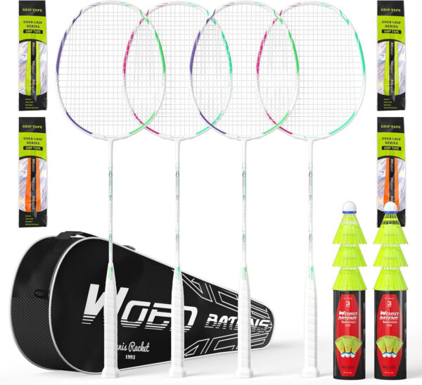 689a465e2ff90e797a53699600df200de5ede080e81872621b3bc.jpg Professional Carbon Fiber Badminton Rackets Badminton Racquet for Backyards Gym