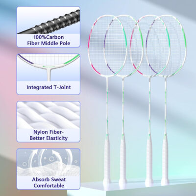 689a465f55e7cbacd7b2336b4cae6eddc1e0124e8545e580f1351.jpg Professional Carbon Fiber Badminton Rackets Badminton Racquet for Backyards Gym