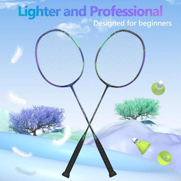689a4668c46409092fccabfc338fb6fc02d13336b880ec67f7195.jpg Professional Carbon Fiber Badminton Rackets Badminton Racquet for Backyards Gym