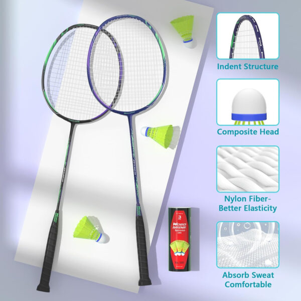 689a4669e11b52c39229e6143f9451a32ca15ce0410b2a0f98b89.jpg Professional Carbon Fiber Badminton Rackets Badminton Racquet for Backyards Gym