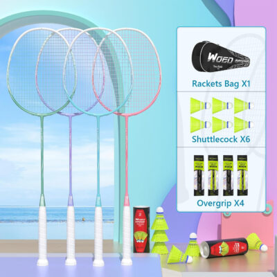 689a46770c8b6e1a9daed258c360eb8e218cac7066e821fee3507.jpg Professional Carbon Fiber Badminton Rackets Badminton Racquet for Backyards Gym