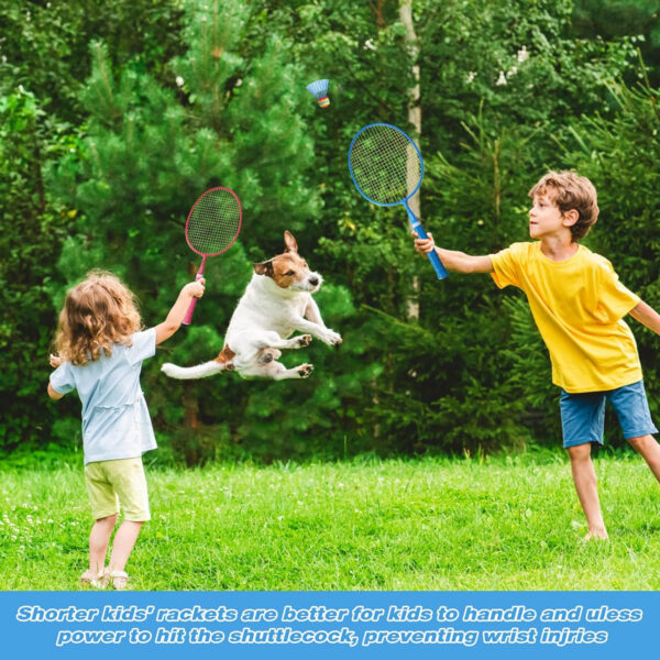 689a473908b0bda3a915992bcc3cb70809b34cb7a835f0235b27e.jpg Badminton Racket for Kids - Outdoor Racquet Sports Toys for Children with shuttlecocks, Beach Lawn Yard Badminton Set Game for Kids and Adults,Backyard Outside Sport Game