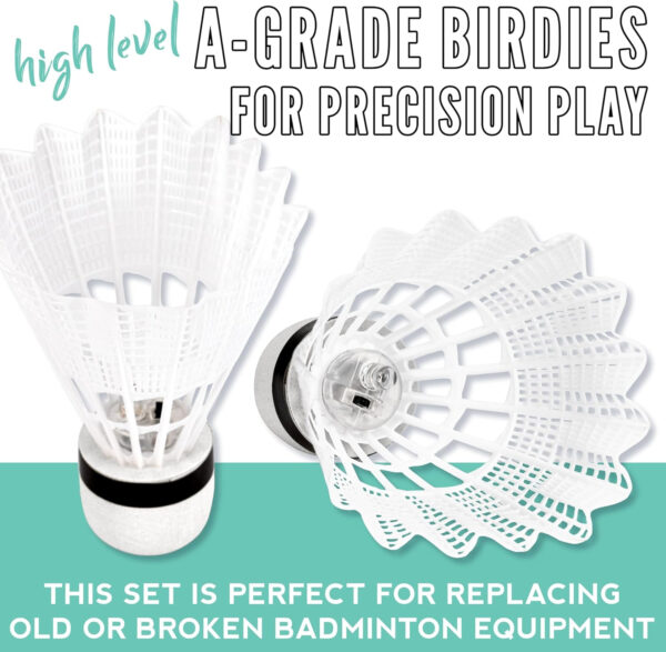 689a47790c1641bb30a3cd2870412fb9e002cc049d4501eb3e586.jpg Franklin Sports Badminton Racket + Birdie Set - Replacement Badminton Equipment for Kids + Adults - 2 Player - 4 Player Badminton Racket Sets