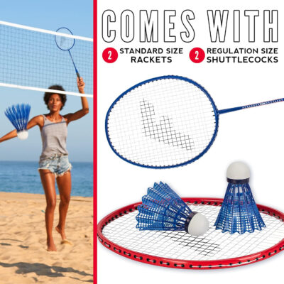 689a4798458eeec8c3a1f12fd4ad96dd58f99641ac86ecba359a3.jpg Franklin Sports Badminton Racket + Birdie Set - Replacement Badminton Equipment for Kids + Adults - 2 Player - 4 Player Badminton Racket Sets