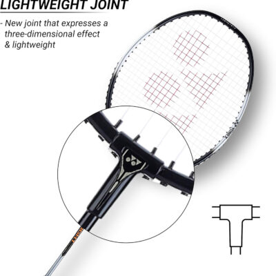 YONEX ZR 100 Light Aluminum Blend Badminton Racquet with Full Cover, Set of 2