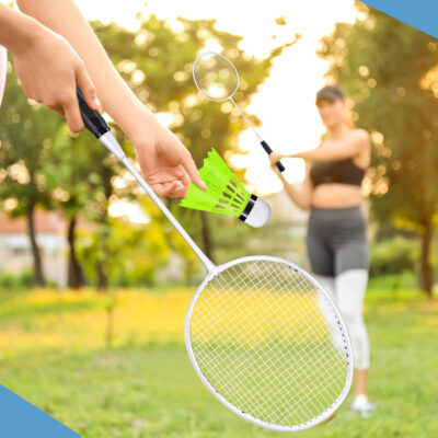 689a4831e48b869a2da503c79877a0fac50073469047e0e015cac.jpg 6 Packs Badminton Rackets Set Include 6 Lightweight Rackets 12 Nylon Plastic Shuttlecocks 3 Carrying Bags for Summer Outdoor Backyard Games Sports Beginners Adults