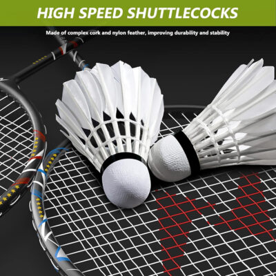 689a4857dd1dce6ad29d58743548e0819e5ccd4b084f8c9baac98.jpg Nalax Badminton Set,2 Player Badminton Rackets Carbon Fiber Badminton Racquet with 3 Shuttlecocks and 1 Carrying Bag,Badminton Backyard Games for Outdoor,Garden,Beach,Family Fun Game