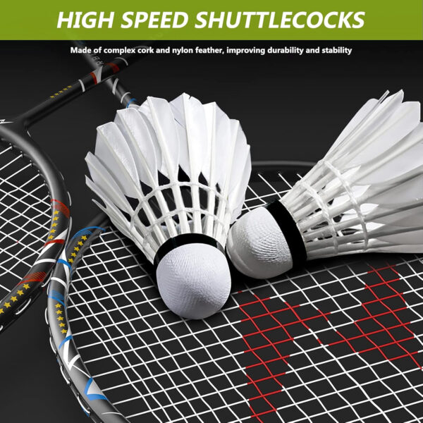 689a4857dd1dce6ad29d58743548e0819e5ccd4b084f8c9baac98.jpg Nalax Badminton Set,2 Player Badminton Rackets Carbon Fiber Badminton Racquet with 3 Shuttlecocks and 1 Carrying Bag,Badminton Backyard Games for Outdoor,Garden,Beach,Family Fun Game