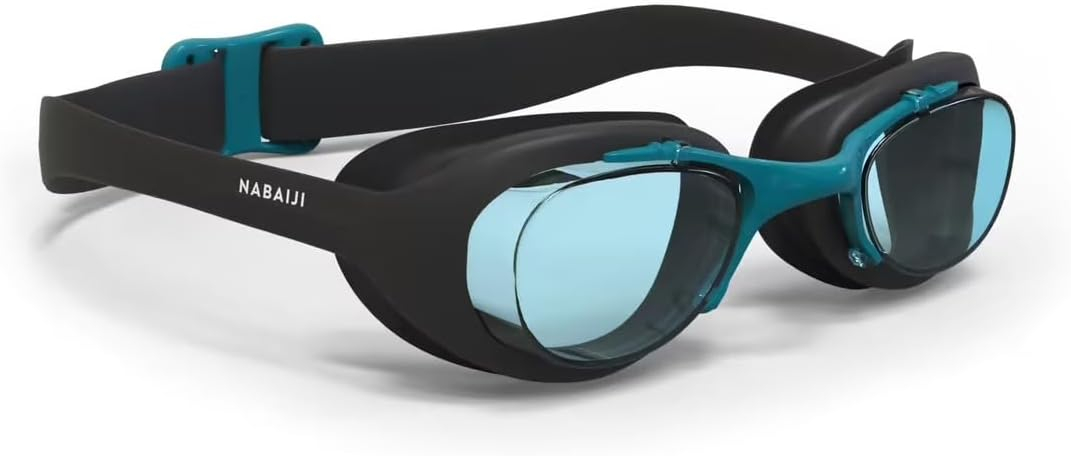 Nabaiji Swim Goggles, Anti Fog Swimming Goggles Waterproof UV Protection Mirrored & Clear Adjustable Silicone Swim Glasses Clear Vision Suitable For Everyone