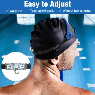 Swim Goggles 2 Pack for Adult Men Women, Anti-fog UV Protection No Leak 180° Wide View Clear Vision Pool Goggles