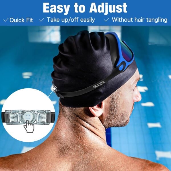 Swim Goggles 2 Pack for Adult Men Women, Anti-fog UV Protection No Leak 180° Wide View Clear Vision Pool Goggles