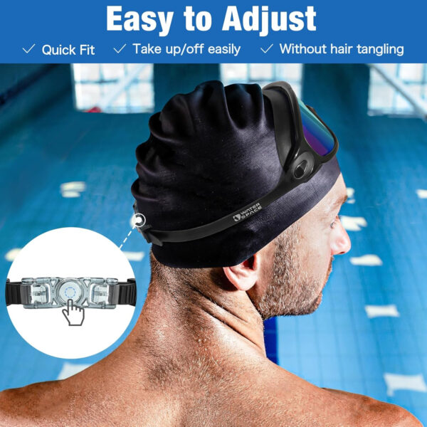 Swim Goggles 2 Pack for Adult Men Women, Anti-fog UV Protection No Leak 180° Wide View Clear Vision Pool Goggles