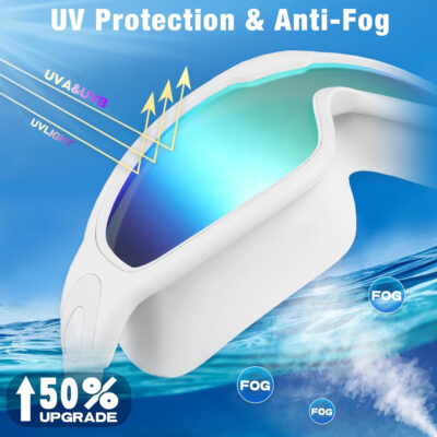 Swim Goggles 2 Pack for Adult Men Women, Anti-fog UV Protection No Leak 180° Wide View Clear Vision Pool Goggles