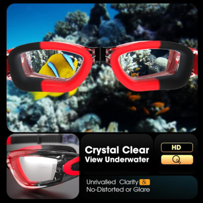 Braylin Swim Goggles, 2-Pack Swimming Goggles, Anti Fog, No Leaking For Adult Women Men Youth