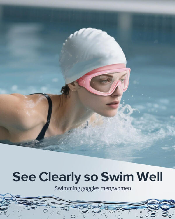 689a4c6caa9d7507988de277a21835bcee9fdd7585737cebb3721.jpg Swim Goggles, Wide View Clear View Swimming Goggles for Adult, Anti-Fog UV Protection No Leak Vision Pool Goggles