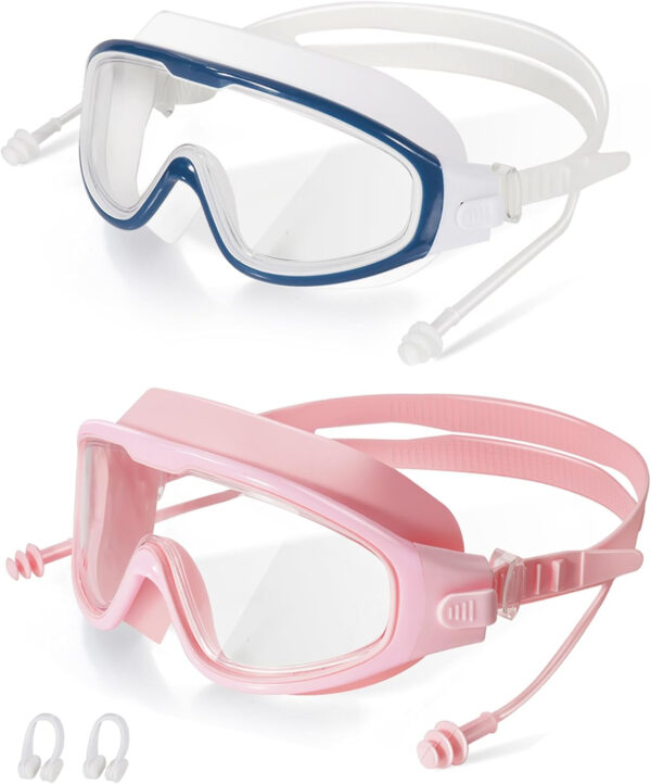 689a4c9f8c48d67dfb674175f2adb4386120e4017a8813413bcaa.jpg Swim Goggles, Wide View Clear View Swimming Goggles for Adult, Anti-Fog UV Protection No Leak Vision Pool Goggles