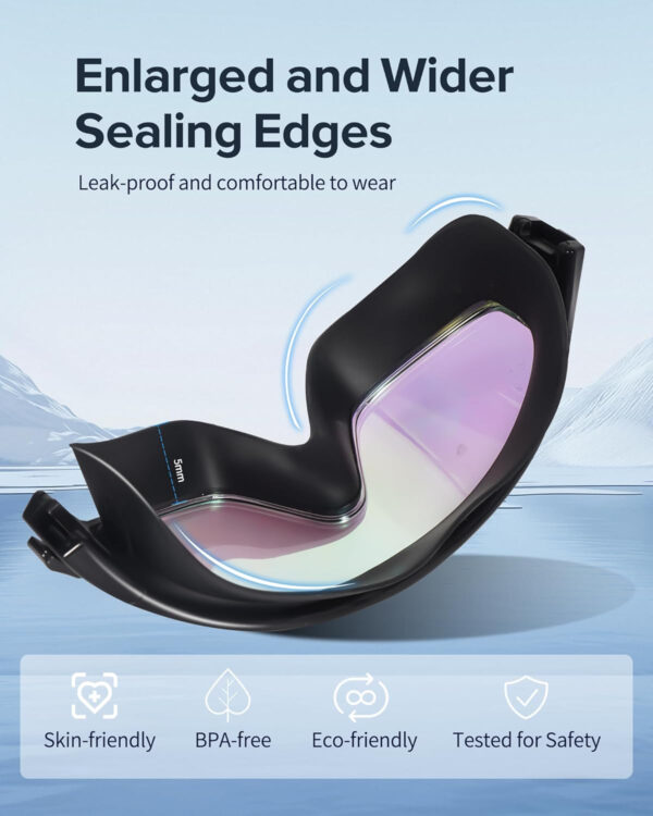 689a4cae8c617de9be8dac9406fb32e297db3f33375e41e7d4910.jpg Swim Goggles, Wide View Clear View Swimming Goggles for Adult, Anti-Fog UV Protection No Leak Vision Pool Goggles