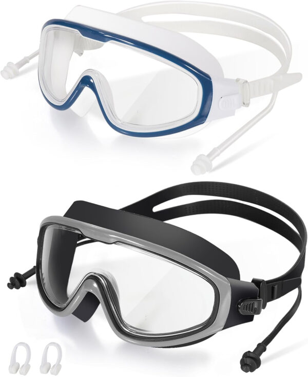 689a4cc950e938483b214345ec396061df83b798ea56411d4c024.jpg Swim Goggles, Wide View Clear View Swimming Goggles for Adult, Anti-Fog UV Protection No Leak Vision Pool Goggles