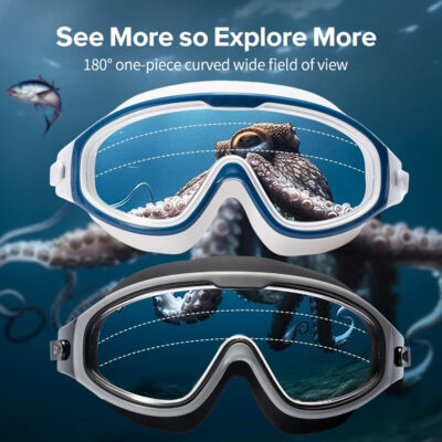 689a4cca8919d2f39cffdf0259079758e717902452b47f5c4d5f8.jpg Swim Goggles, Wide View Clear View Swimming Goggles for Adult, Anti-Fog UV Protection No Leak Vision Pool Goggles