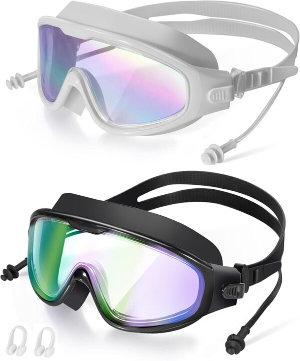 689a4cce492a81e6eb9d4eb84b0056dd4888a70d07dd5a2bcdba0.jpg Swim Goggles, Wide View Clear View Swimming Goggles for Adult, Anti-Fog UV Protection No Leak Vision Pool Goggles
