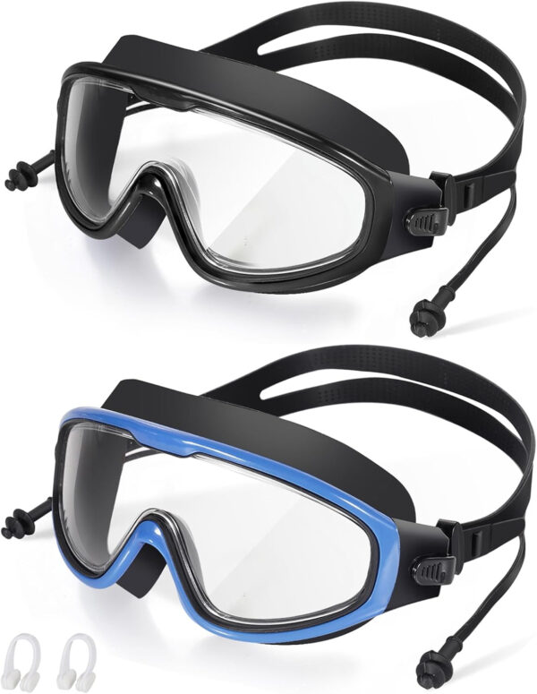 689a4ccf5a65cb61bf74def684531802da4dec76ac10f65d19e89.jpg Swim Goggles, Wide View Clear View Swimming Goggles for Adult, Anti-Fog UV Protection No Leak Vision Pool Goggles