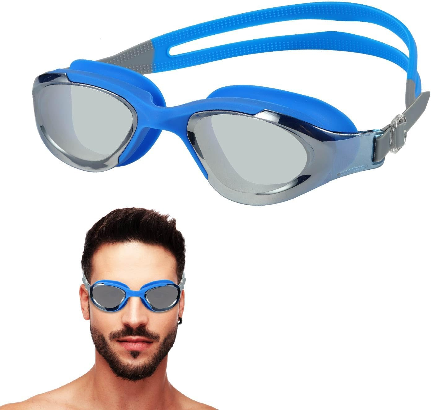 Swim Goggles, Adult Swimming Goggles Mirrored, Comfort For Men Women