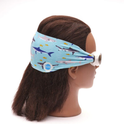Splash Place SWIM GOGGLES with Fabric Strap - Adult & Kids Swim Goggles - BLUES & GREENS