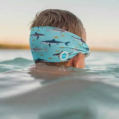 Splash Place SWIM GOGGLES with Fabric Strap - Adult & Kids Swim Goggles - BLUES & GREENS